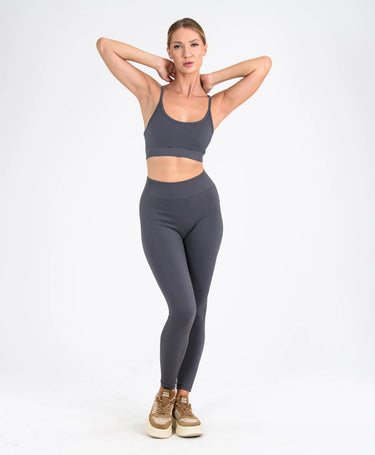 Lya Seamless Toparlayıcı Fitilli Yoga & Pilates Taytı #renk_gri